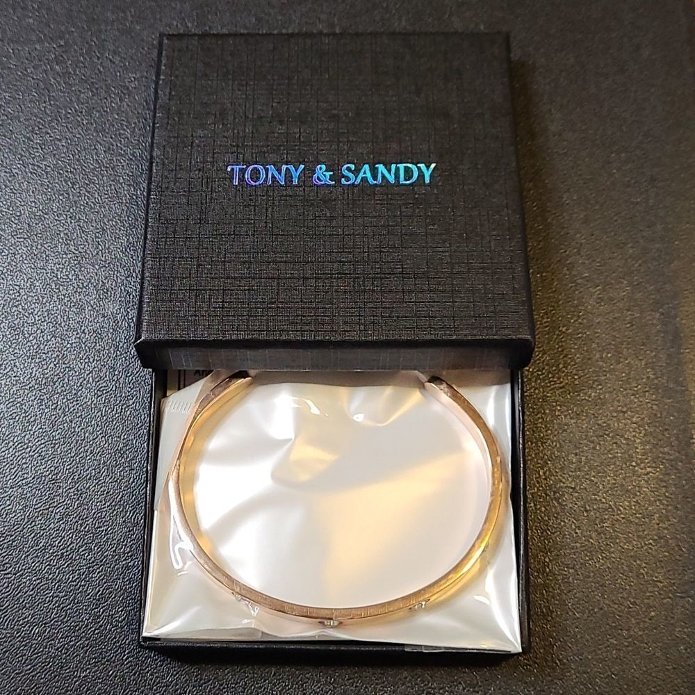 Tony & Sandy Rose Gold plated, CZ stone Bracelet NWT - Picture 2 of 3